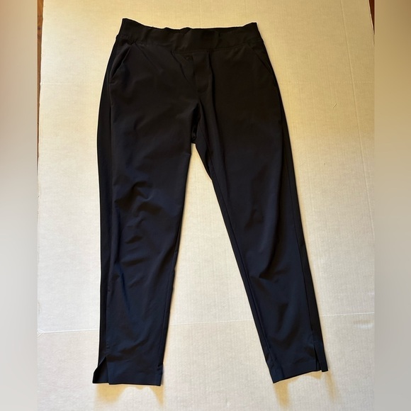 Athleta Brooklyn textured Mid rise ankle black light weight pants Sz-6 Q5 - Picture 8 of 16